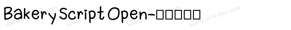 Bakery Script Open字体转换